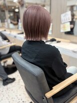 アンリー 四条烏丸店(Anree)&nbsp;ピンクベージュ×ぱつボブ