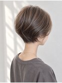 大人かわいい丸みショート×柔らかベージュ