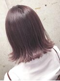 切りっぱなしボブ×ピンクパープル　Lino by U-REALM 相川