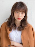 似合わせカット ゆるふわミディ 毛先パーマ