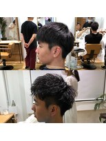 ネイビー(NAVY)&nbsp;お客様スタイル☆短くてもできるツイストスパイラルパーマ☆