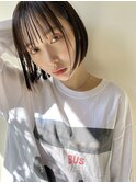 ワンレンボブ　切りっぱなしボブ（KENJI)