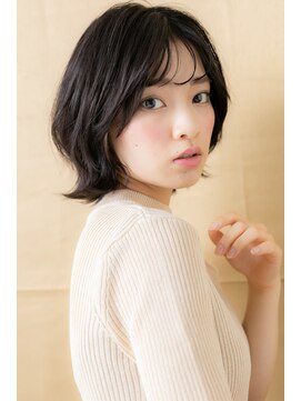 カバーヘアアンドスパ ブリス 浦和(COVER HAIR&SPA bliss) シースルー前髪黒髪アッシュ外ハネボブウルフZ浦和20代30代40代