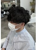 波巻きスパイラルパーマ ツーブロック メンズマッシュ