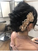 編み込みルーズアップ