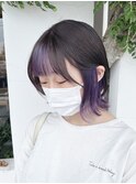 【前髪インナーカラー　purple☆】