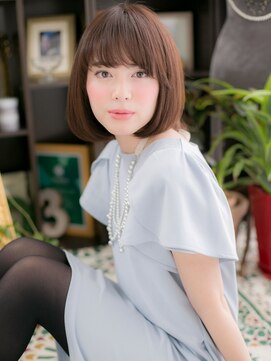 カバーヘア イヴ 戸頭店(COVER HAIR EVE) 大人かわいい前下がり小顔ワンレンボブc5戸頭20代30代40代
