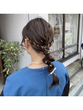 ドット ヘアー(dot.hair) お呼ばれヘア 編みおろし