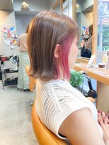 ヘアアンドライフ エジェリデイズ(hair&life egerie days) 外ハネボブ×インナーカラー　恵比寿美容室