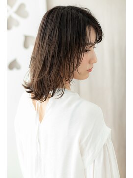 カバーヘア ブリス 上尾西口店(COVER HAIR bliss) 黒髪ウェットヘアくびれミディアムウルフカットZ上尾30代40代