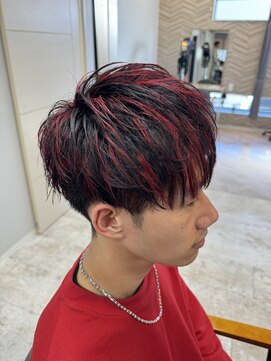 テーラヘアー 君津店(TELA HAIR) ハイライト×レッド