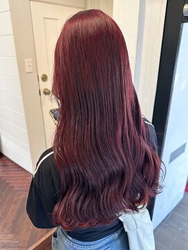 ラレイ ハラジュク(Lalei harajuku) ブリーチなし/艶々チェリーレッド/暖色カラー/原宿カラー