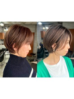 札幌最高峰の技術でお客様史上最高のショートヘアに！［札幌/麻生駅/ショート/白髪ぼかし/ハイライト］