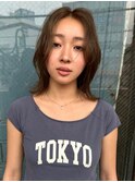 ミディアムレイヤー透明感ベージュカラー