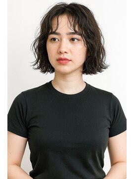ラレイ ハラジュク(Lalei harajuku) 原宿ボブパーマスパイラルパーマニュアンスパーマ大人ボブ黒髪