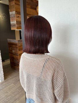 カルム ノエル(CALME noel) 外ハネ×ピンクカラー