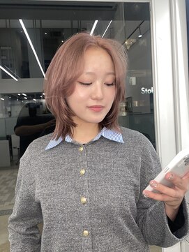 ニトバイアンキシム(nit by ahnkism) layer cut × pink beige