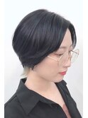 ショートウルフ×ホワイトベージュ