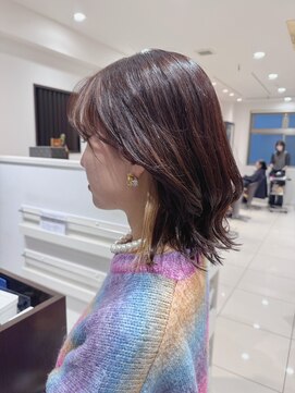 エムタニグチオーブ(M.TANIGUCHI o.r.b) インナーカラー/ダブルカラ-/レッドブラウン/レイヤー