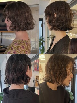 アンプラグド(unplugged) 大人気のニュアンスボブパーマ
