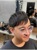 シャドウパーマおしゃれ坊主ラウンドマッシュスパイラルパーマ