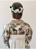 ボブヘアアレンジ/卒業式ヘア