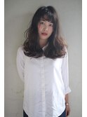 セミロング×重めAライン×ナチュラル