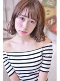 重めボブのセミウェット外巻きウェーブ【鍛原志行】