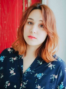 ヘアサロン レア 高崎(Lea) ミディアムかきあげ前髪