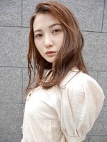 シュシュ(shushu)&nbsp;かきあげ前髪大人のロングヘア【有海一生】/髪質改善/グレージュ
