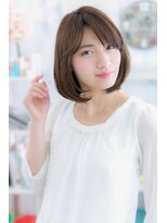 ミック ヘアアンドメイク アップ 駒込店(miq Hair&Make up)&nbsp;伸ばしかけに◎カーキアッシュナチュラル前下がりボブc1