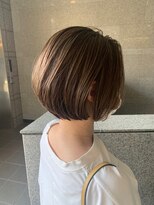 ヘアメイク アージュ 大野城 下大利店(HAIR MAKE age)&nbsp;大人可愛い丸みショートボブ　20代30代40代