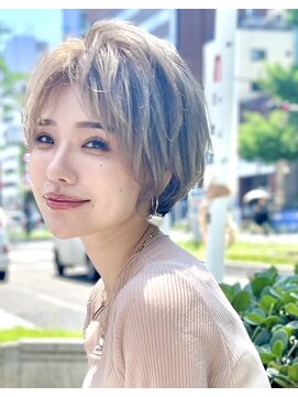 ジエクト 本店(The Ect) ★◎斜めバンググレージュカラーシルキーベージュデザインカラー