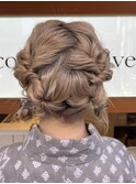 浴衣ヘアアレンジ、ツインお団子