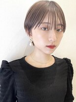 トルネード(TORNADO)&nbsp;グレーシルキーベージュ 大人マッシュショート 斜めバング A925