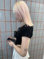 ペレ 渋谷(PELE)&nbsp;斜めバング/グレージュカラー/デザインカラー/渋谷/渋谷駅