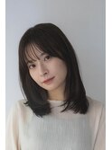 ミディアムヘア×シアーグレージュ