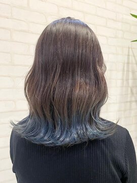 ビス ヘア アンド ビューティー 西新井店(Vis Hair＆Beauty) デザインカラー／裾カラー／ブルーカラー