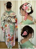 編み込みヘアアレンジ
