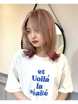 ジアン テラス(GIEN TERRASSE) デザインカラー/ピンクカラー/顔まわりレイヤー@重里