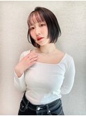 ショート ボブ インナーカラー 韓国風5213