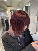 ワインレッド♪/梅田美容室/金城二千夏