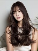 ☆ホワイトグレージュミニウルフデジタルパーマチェリーブラウン
