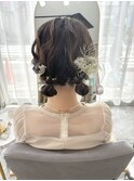 ヘアセット お呼ばれ ツインヘアアレンジ