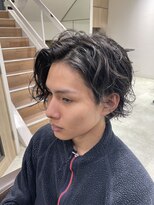 アース 三軒茶屋店(HAIR&MAKE EARTH) 三軒茶屋_メンズパーマ_スパイラルパーマ_縦落ち_20代_30代_黒髪