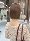 似合わせカット ボブヘア 縮毛矯正 ミニボブ 切りっぱなしボブ