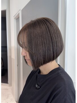 GBG 高崎 ショートボブ40代50代グレイカラー白髪染め自髪ぼかし