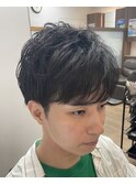 ナチュラル束感マッシュ<理容室>虎ノ門