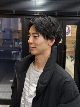 ラロ(raro) パーマの残りを活かしてセンターパート