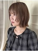 ピンクカラーボブ/ハイトーンWカラー
